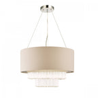 Genevieve 5 Light Ceiling Pendant Light With Grey Shade And Glass Rods LA3756145-Q