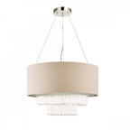 Genevieve 5 Light Ceiling Pendant Light With Grey Shade And Glass Rods LA3756145-Q