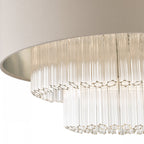 Genevieve 5 Light Ceiling Pendant Light With Grey Shade And Glass Rods LA3756145-Q