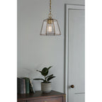 Clayton Lantern Ceiling Pendant Light In Antique Brass Finish LA3756154-Q