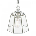 Clayton Lantern Ceiling Pendant Light In Polished Silver Finish LA3756166-Q