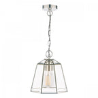 Clayton Lantern Ceiling Pendant Light In Polished Silver Finish LA3756166-Q