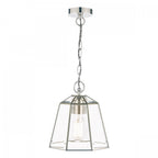 Clayton Lantern Ceiling Pendant Light In Polished Silver Finish LA3756166-Q