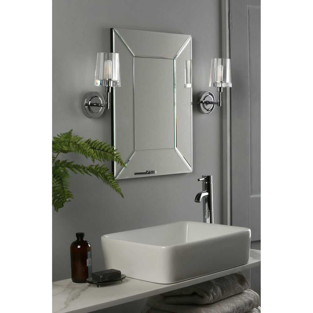 Blake Bathroom Crystal Wall Light In Polished Chrome Finish LA3756189-Q