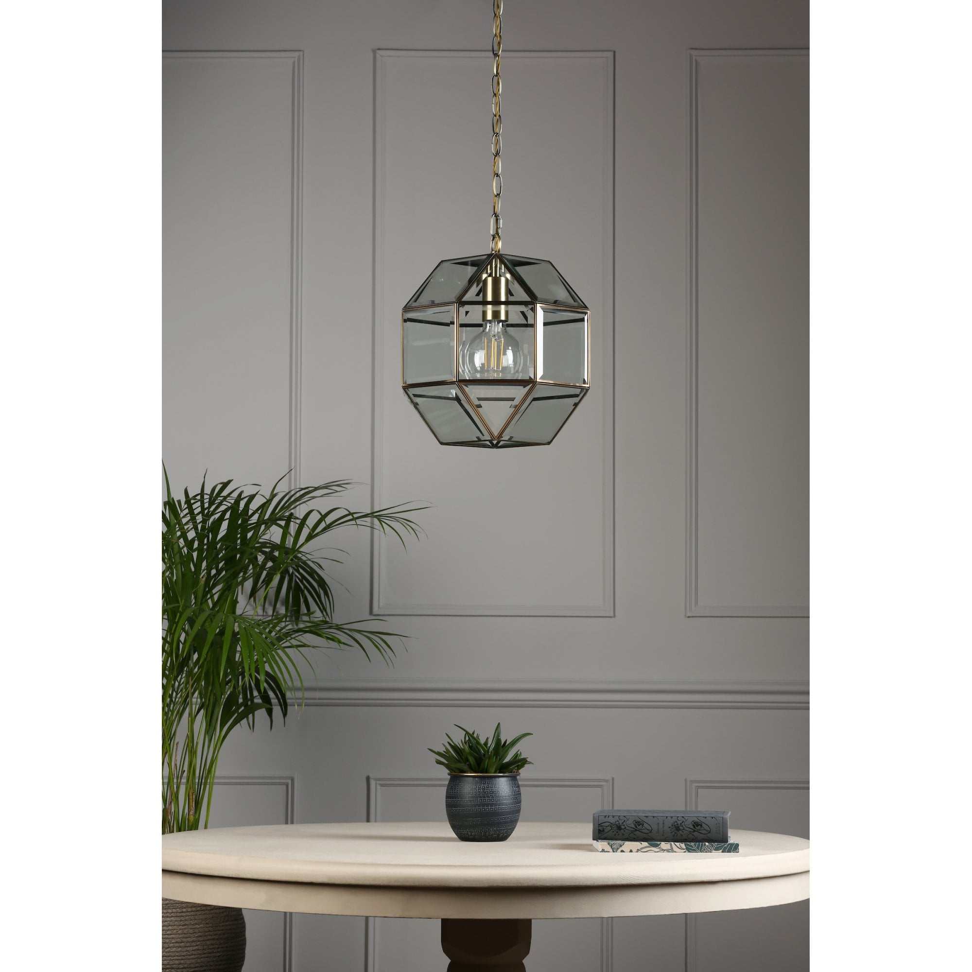 Blackwell Lantern Ceiling Pendant Light In Antique Brass Finish LA3756159-Q