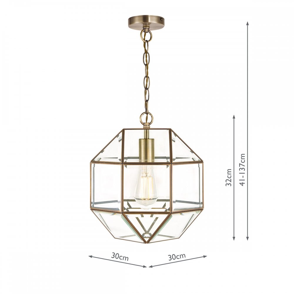 Blackwell Lantern Ceiling Pendant Light In Antique Brass Finish LA3756159-Q