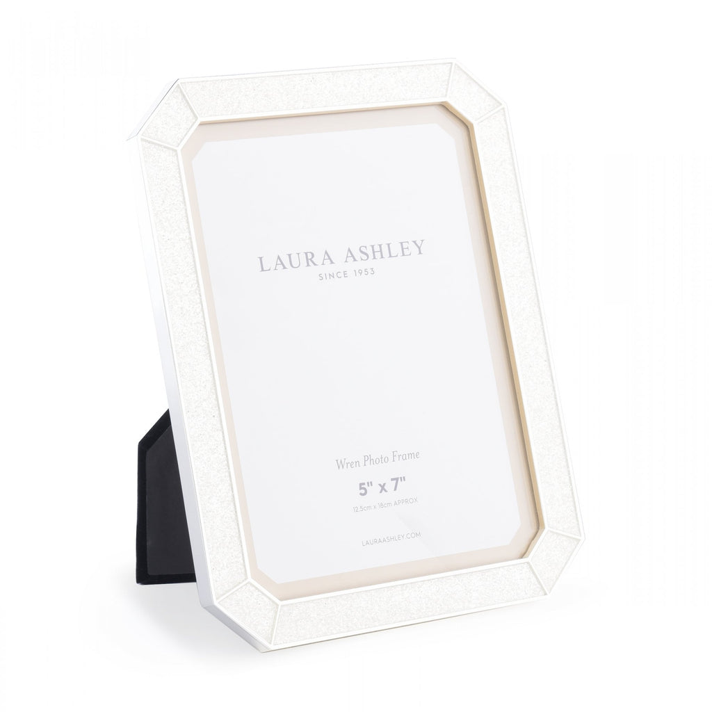 Wren Photo Frame In Polished Silver Glitter 5 x 7 " LA3756177-Q