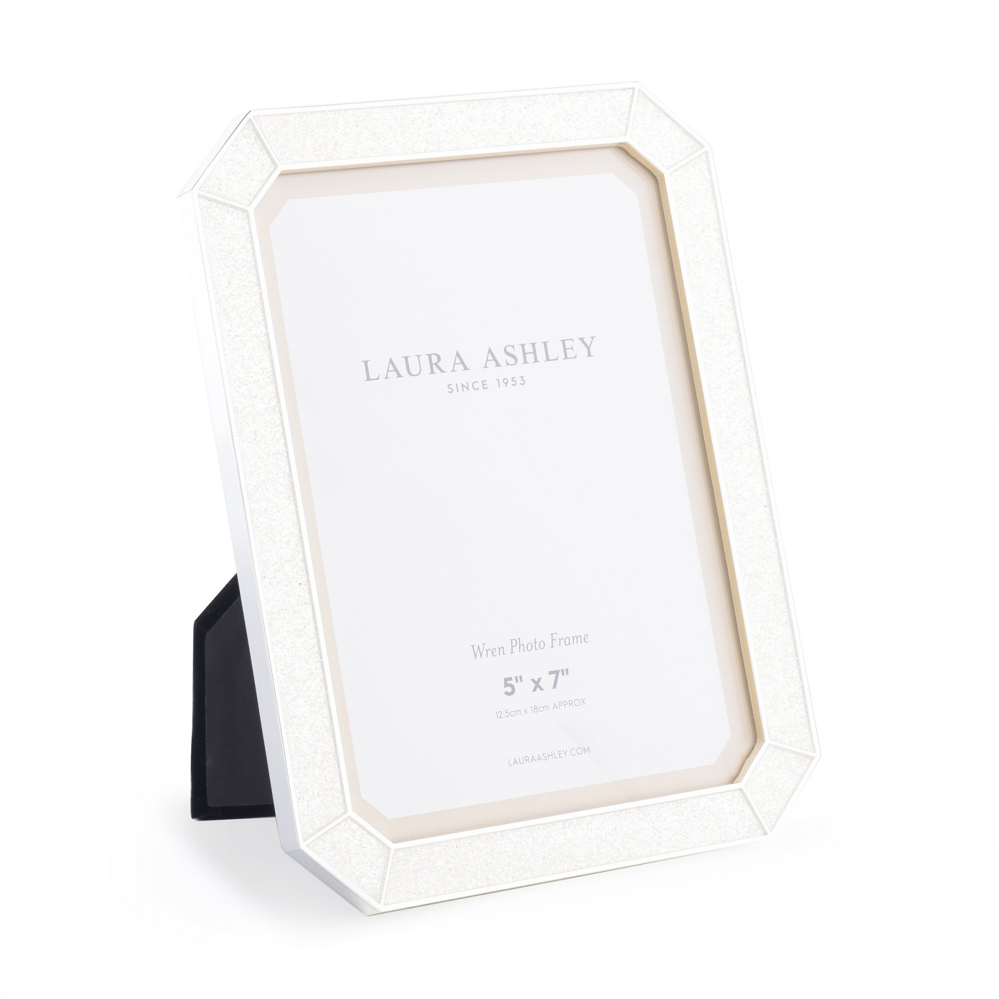 Wren Photo Frame In Polished Silver Glitter 5 x 7 " LA3756177-Q