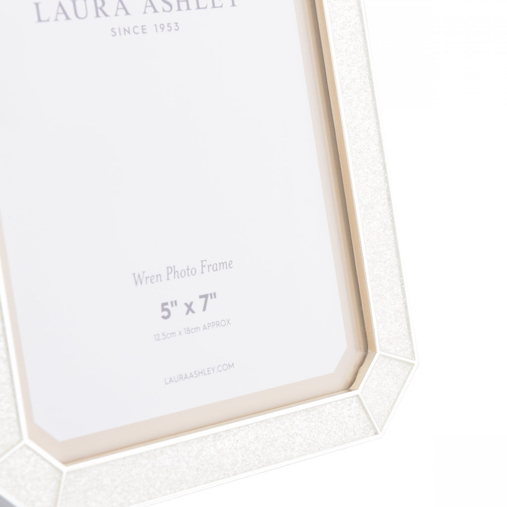 Wren Photo Frame In Polished Silver Glitter 5 x 7 " LA3756177-Q