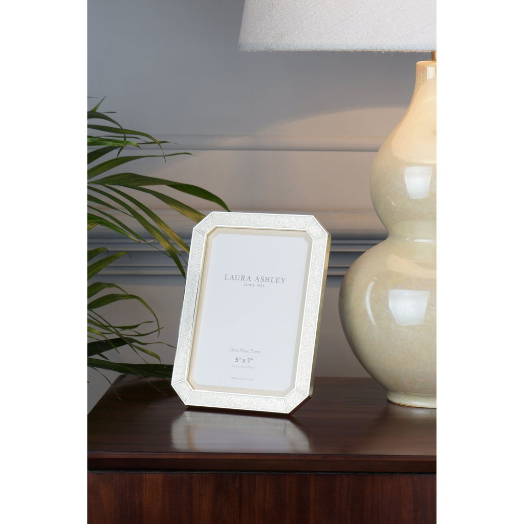 Wren Photo Frame In Polished Silver Glitter 5 x 7 " LA3756177-Q