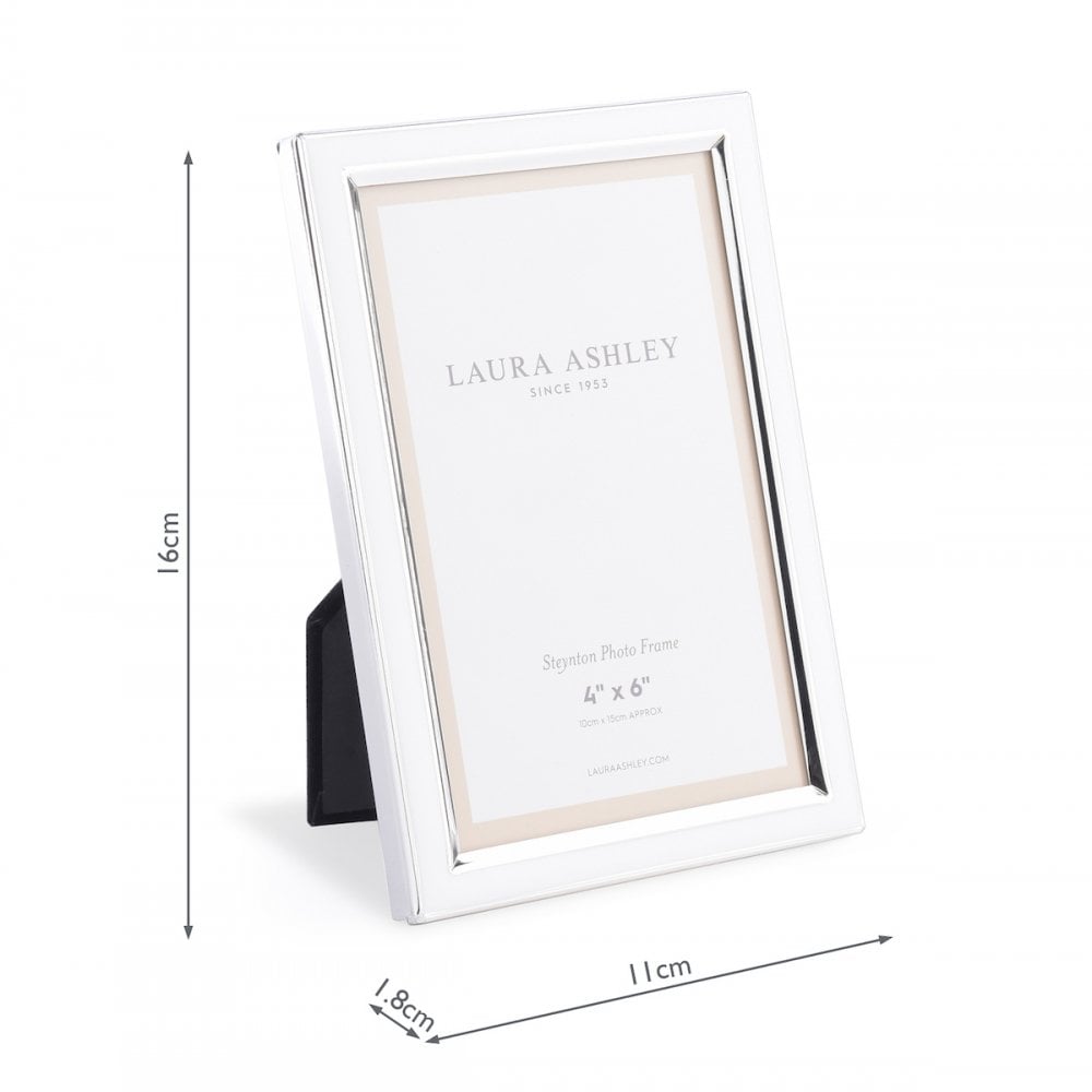Steynton Photo Frame In Polished Silver Finish 4 x 6" LA3756178-Q