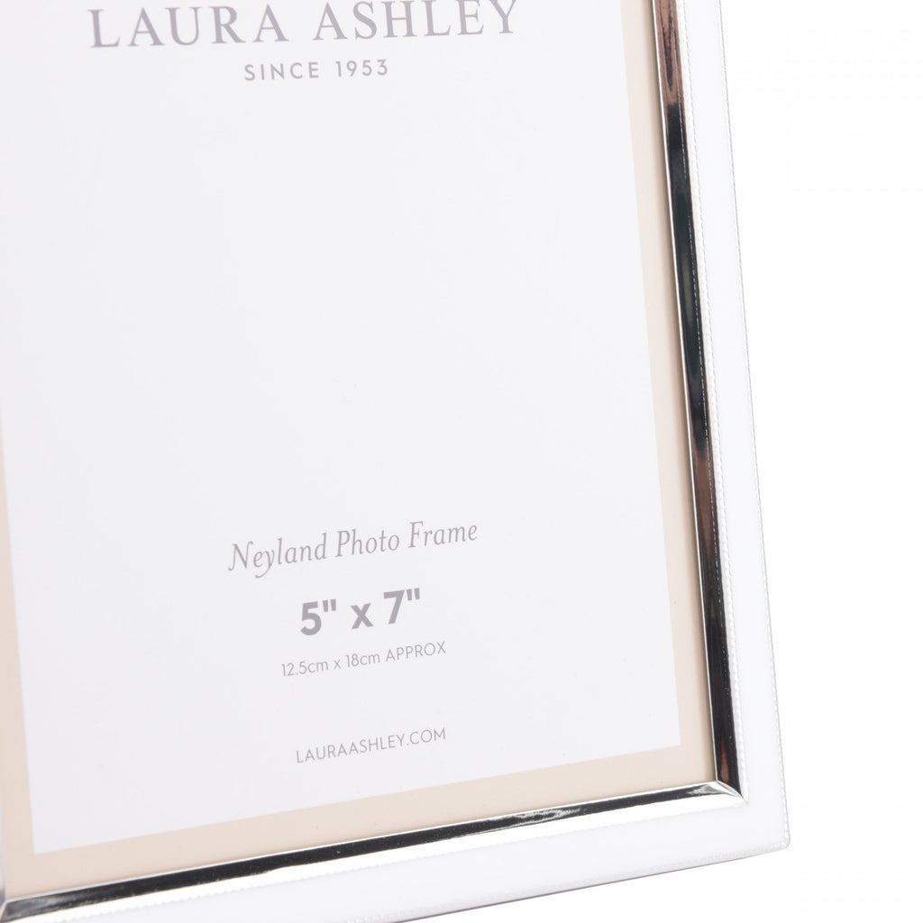 Neyland Photo Frame In White Leather Effect 5 x 7 " LA3756186-Q