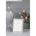 Neyland Photo Frame In White Leather Effect 5 x 7 " LA3756186-Q