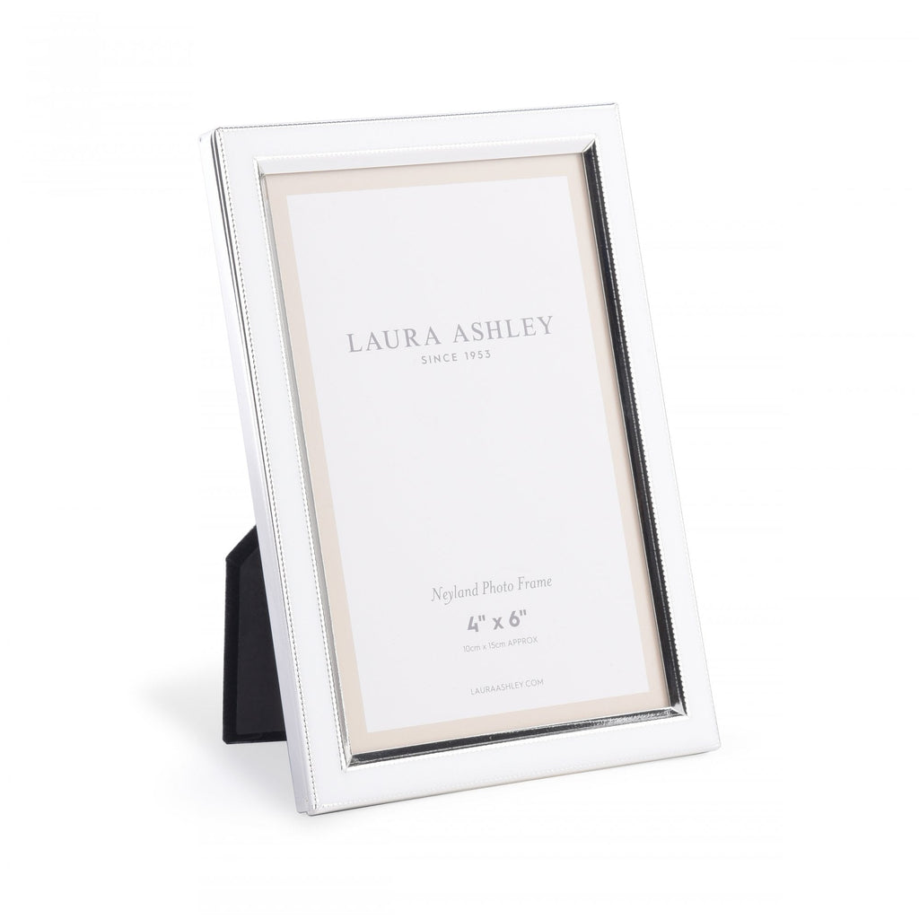 Neyland Photo Frame In White Leather Effect 4 x 6 " LA3756185-Q