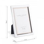 Neyland Photo Frame In White Leather Effect 4 x 6 " LA3756185-Q