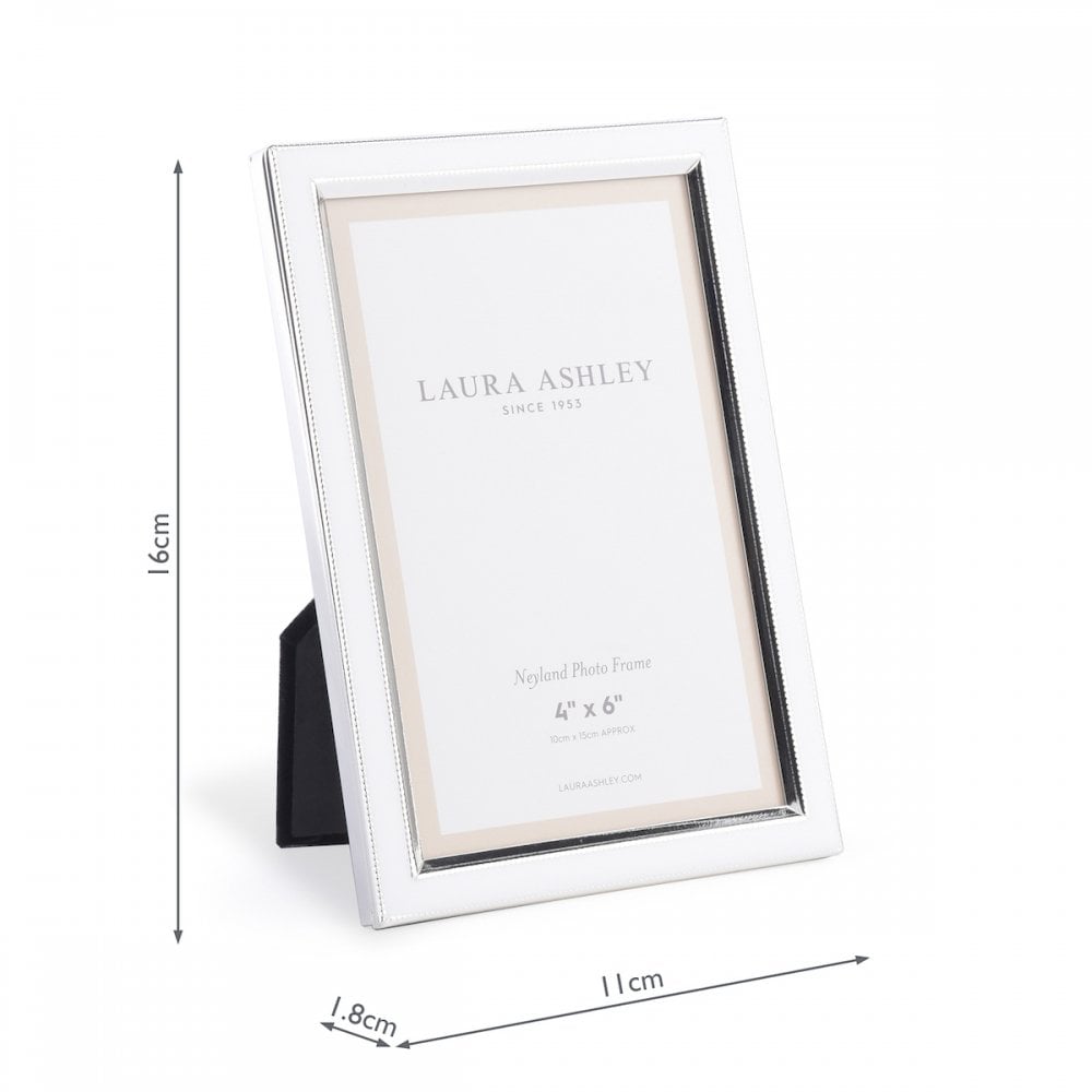 Neyland Photo Frame In White Leather Effect 4 x 6 " LA3756185-Q