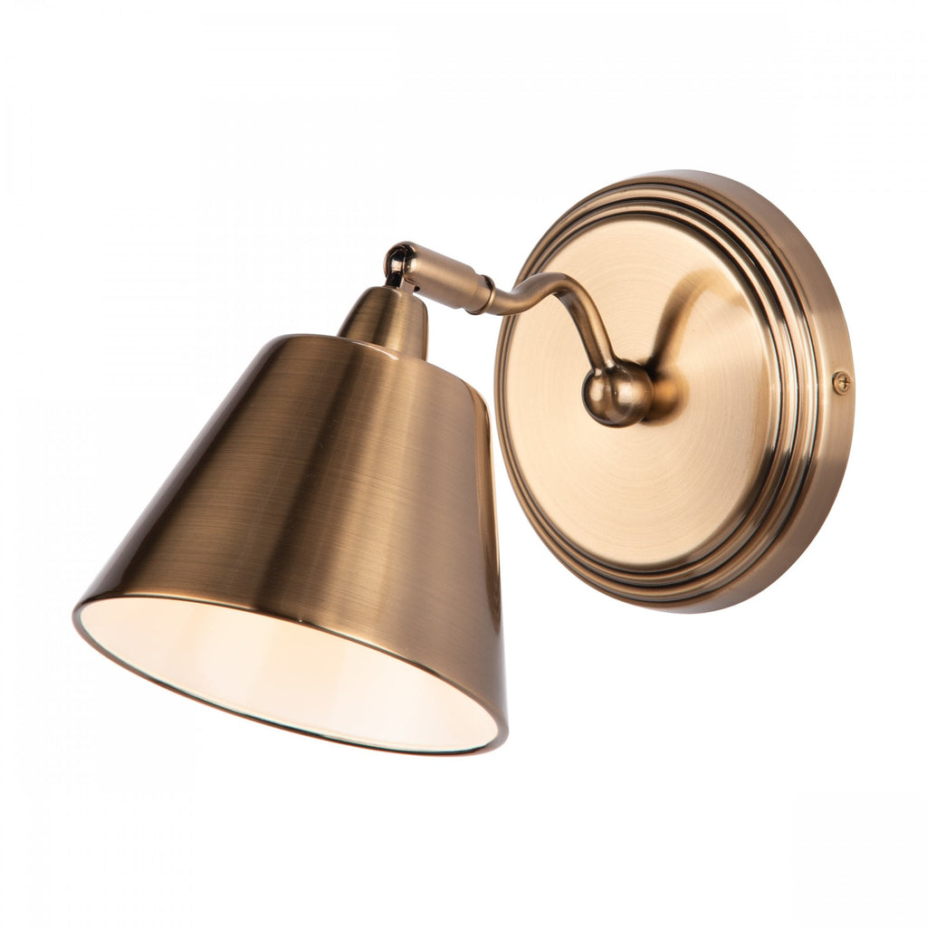 Kempten Traditional Directional Wall Light In Antique Brass Finish KEM0775