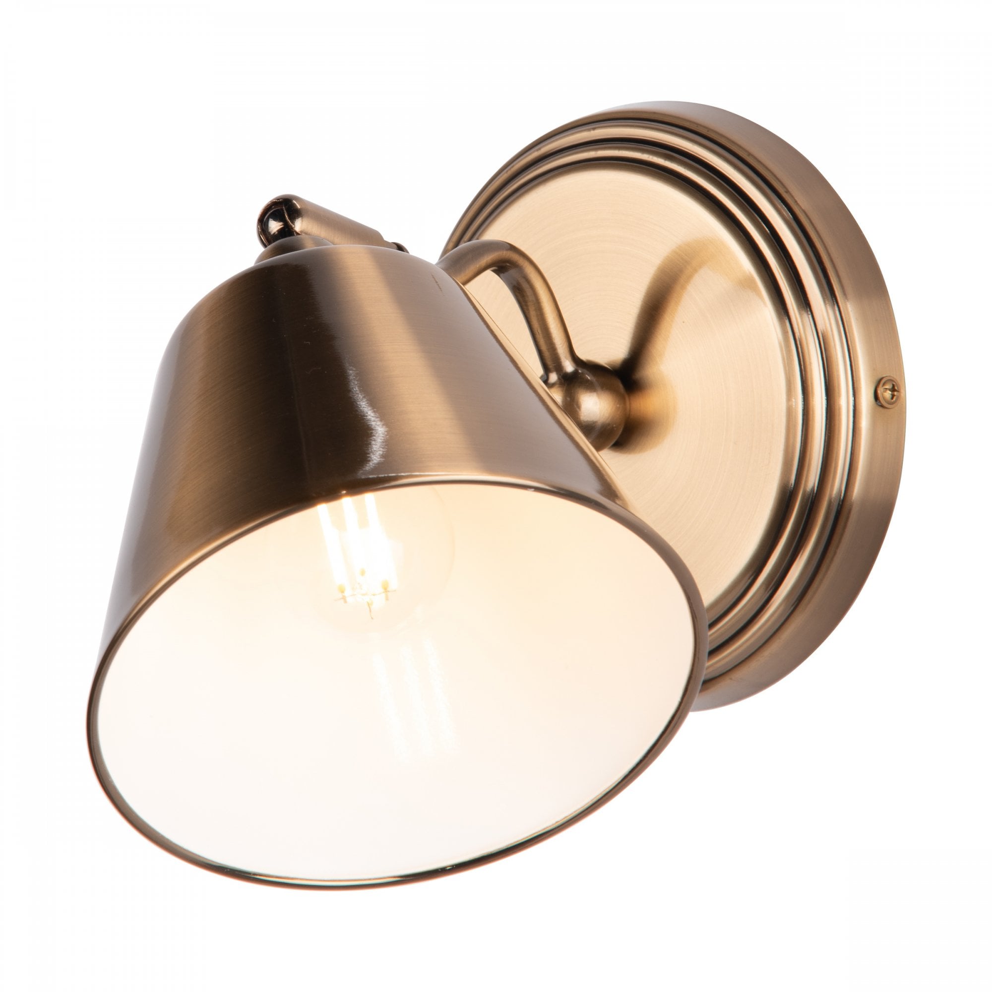 Kempten Traditional Directional Wall Light In Antique Brass Finish KEM0775