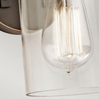 Brinley 1 Light Vintage Glass Wall Light in Bronze KL-BRINLEY1-OZ