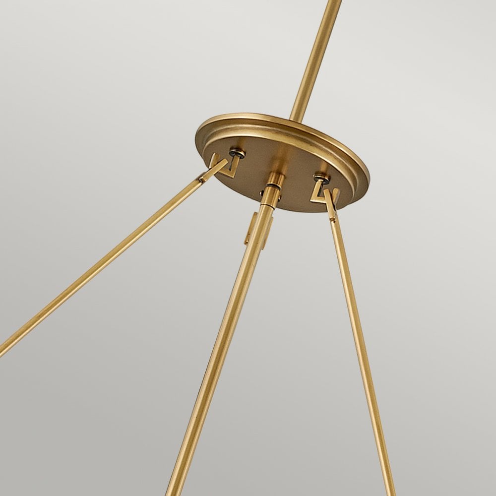 Echelon 8 Light Ceiling Pendant Light In Heritage Brass Finish QN-ECHELON-8P