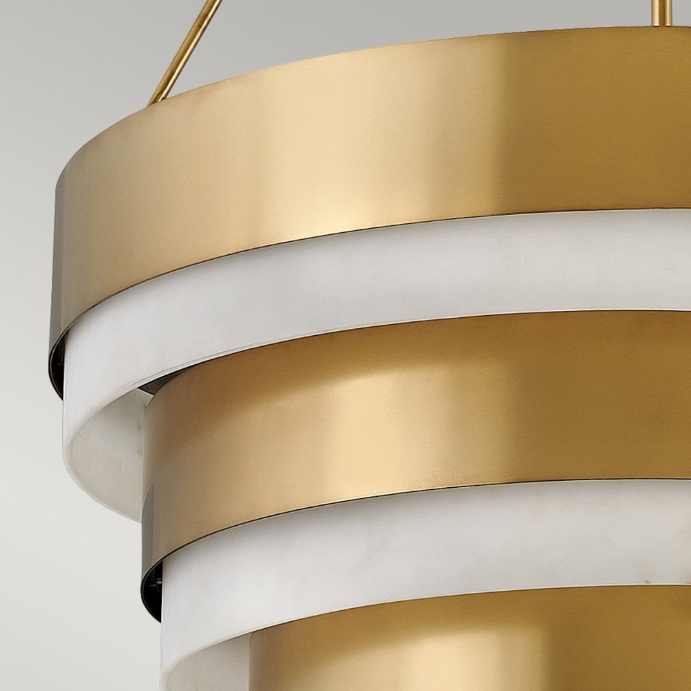 Echelon 8 Light Ceiling Pendant Light In Heritage Brass Finish QN-ECHELON-8P