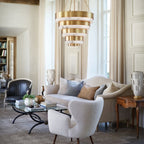 Echelon 8 Light Ceiling Pendant Light In Heritage Brass Finish QN-ECHELON-8P