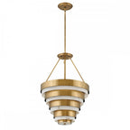 Echelon 4 Light Ceiling Pendant Light In Heritage Brass Finish QN-ECHELON-4P