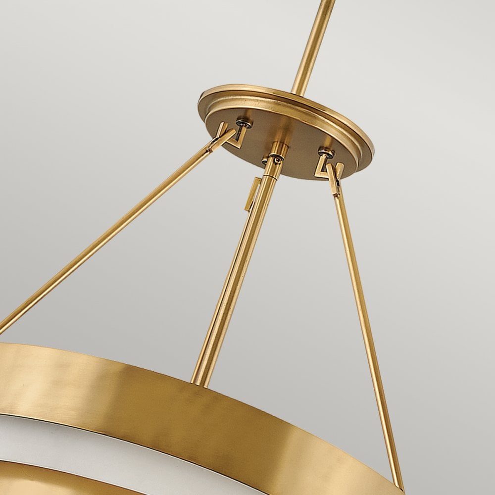 Echelon 4 Light Ceiling Pendant Light In Heritage Brass Finish QN-ECHELON-4P