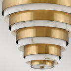 Echelon 4 Light Ceiling Pendant Light In Heritage Brass Finish QN-ECHELON-4P