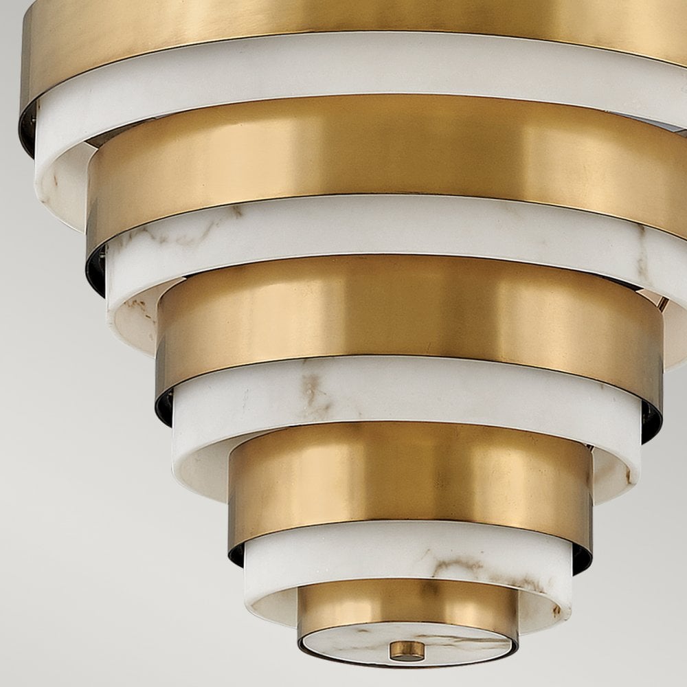 Echelon 4 Light Ceiling Pendant Light In Heritage Brass Finish QN-ECHELON-4P