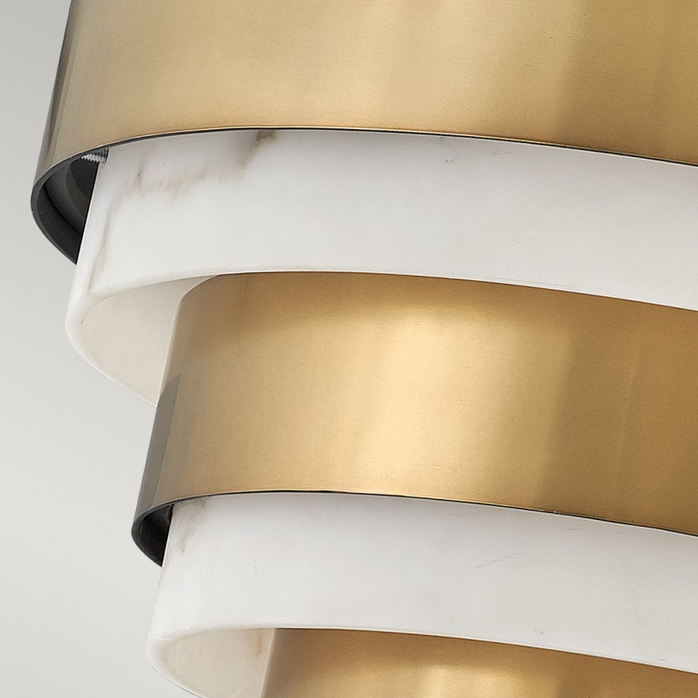 Echelon 3 Light Semi Flush Ceiling Light In Heritage Brass Finish QN-ECHELON-SF