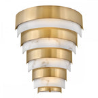 Echelon LED Wall Light In Heritage Brass Finish QN-ECHELON-W