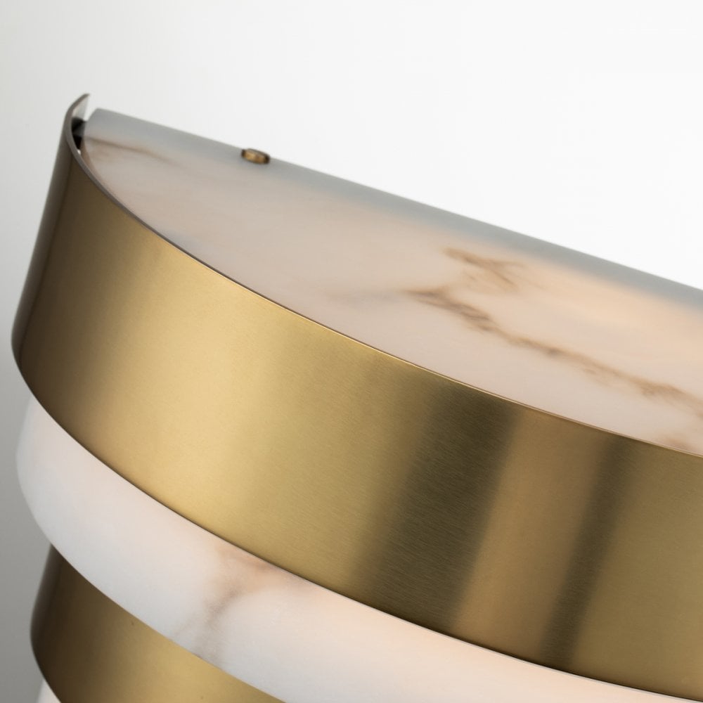 Echelon LED Wall Light In Heritage Brass Finish QN-ECHELON-W