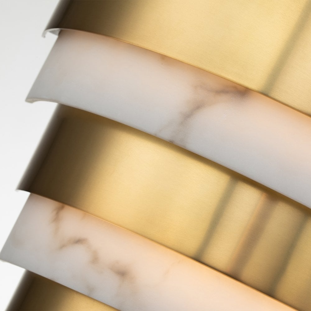Echelon LED Wall Light In Heritage Brass Finish QN-ECHELON-W