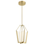 Calters Medium LED Ceiling Pendant Light In Champagne Gold Finish QN-CALTERS-P-M-CG