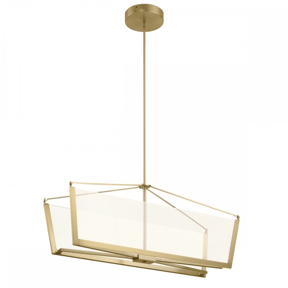 Calters Medium LED Isle Ceiling Pendant In Champagne Gold QN-CALTERS-ISLE-CG