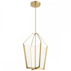 Calters Modern Large LED Foyer Ceiling Pendant In Champagne Gold QN-CALTERS-P-L-CG