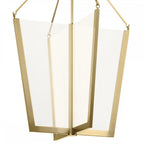 Calters Modern Large LED Foyer Ceiling Pendant In Champagne Gold QN-CALTERS-P-L-CG
