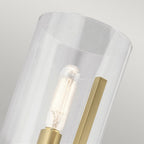 Nye Modern Single Wall Light in Brushed Natural Brass QN-NYE1-BNB