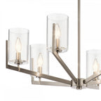 Nye Modern 6 Light Ceiling Chandelier in Classic Pewter QN-NYE6-CLP