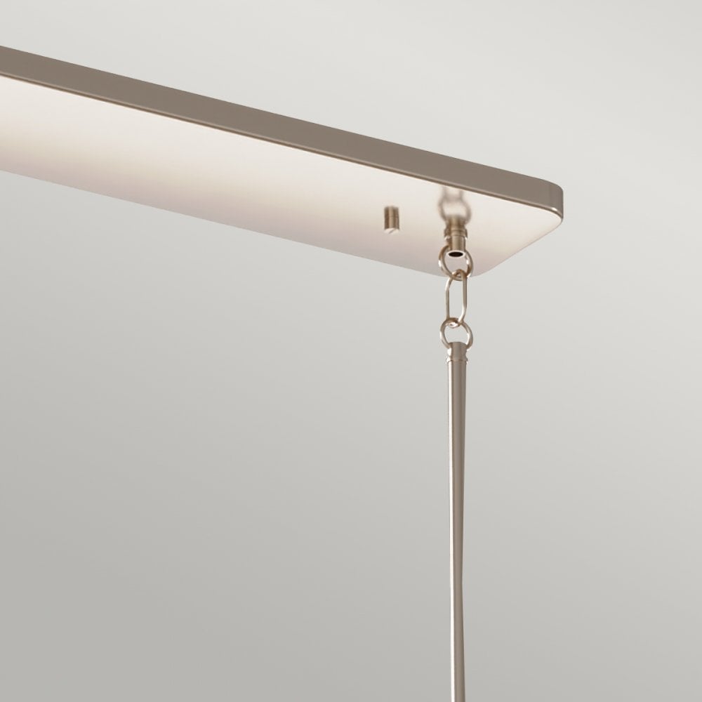 Kimrose Art Deco 10 Light Linear Chandelier In Polished Nickel QN-KIMROSE10-PN
