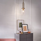 Kimrose Art Deco Mini Ceiling Pendant Light In Brushed Natural Brass Finish QN-KIMROSE-MP-BNB
