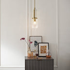 Kimrose Art Deco Mini Ceiling Pendant Light In Brushed Natural Brass Finish QN-KIMROSE-MP-BNB
