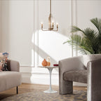 Kimrose Art Deco 3 Light Ceiling Chandelier In Brushed Natural Brass QN-KIMROSE3-BNB