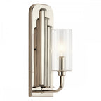 Kimrose Art Deco Single Wall Light In Polished Nickel Finish QN-KIMROSE1-PN