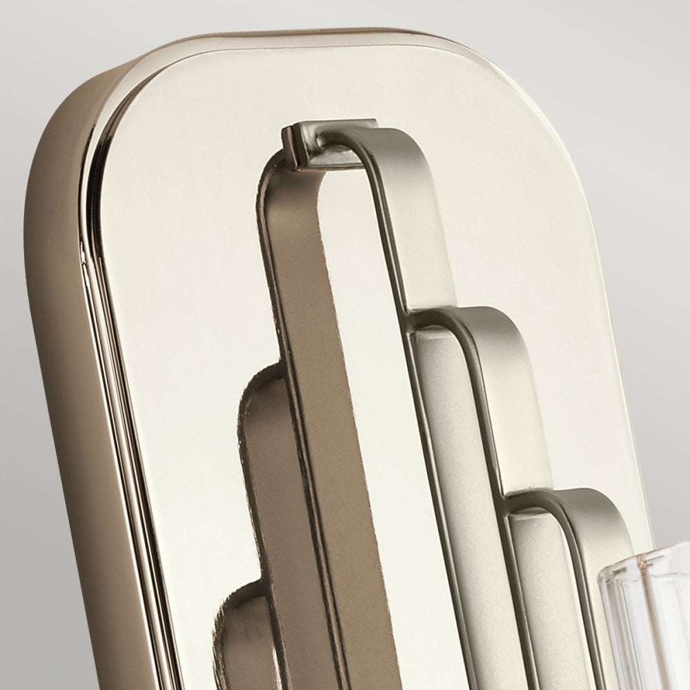 Kimrose Art Deco Single Wall Light In Polished Nickel Finish QN-KIMROSE1-PN
