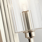 Kimrose Art Deco Single Wall Light In Polished Nickel Finish QN-KIMROSE1-PN