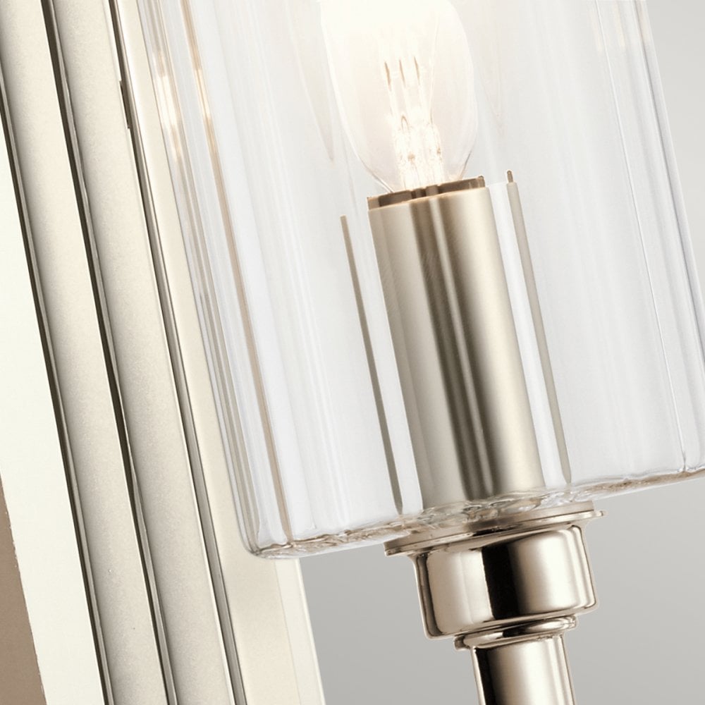 Kimrose Art Deco Single Wall Light In Polished Nickel Finish QN-KIMROSE1-PN