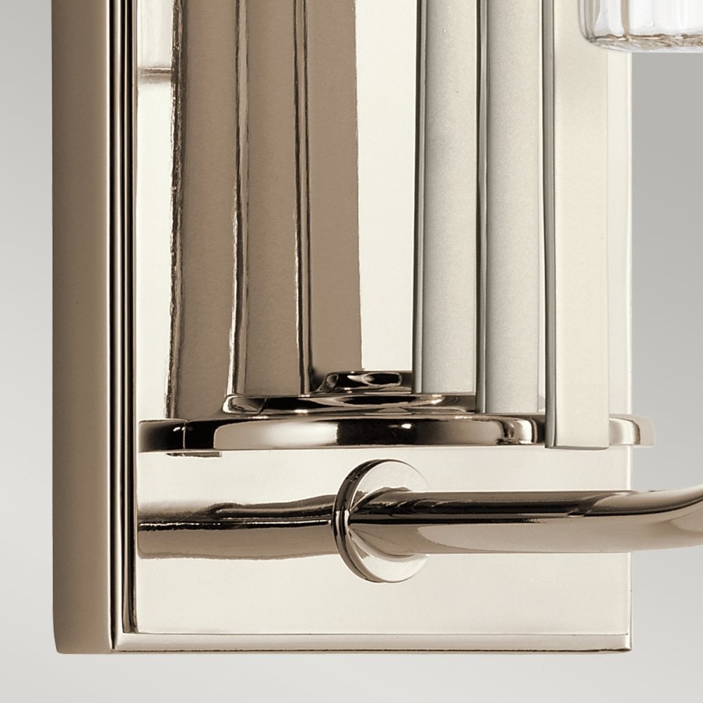 Kimrose Art Deco Single Wall Light In Polished Nickel Finish QN-KIMROSE1-PN