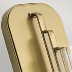 Kimrose Art Deco Single Wall Light In Brushed Natural Brass Finish QN-KIMROSE1-BNB